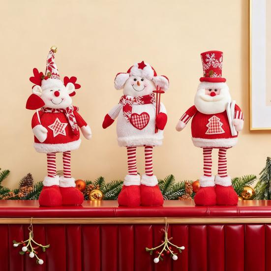 Christmas Doll Ornament Santa Claus Snowman Elk Decoration Festive Tree Decor Christmas Party Supplies