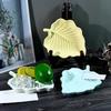 Leaf Shaped Epoxy Resin Casting Mold Versatile Silicone Resin Tray Mold for Crafting Unique Leaf Shaped Plate Items
