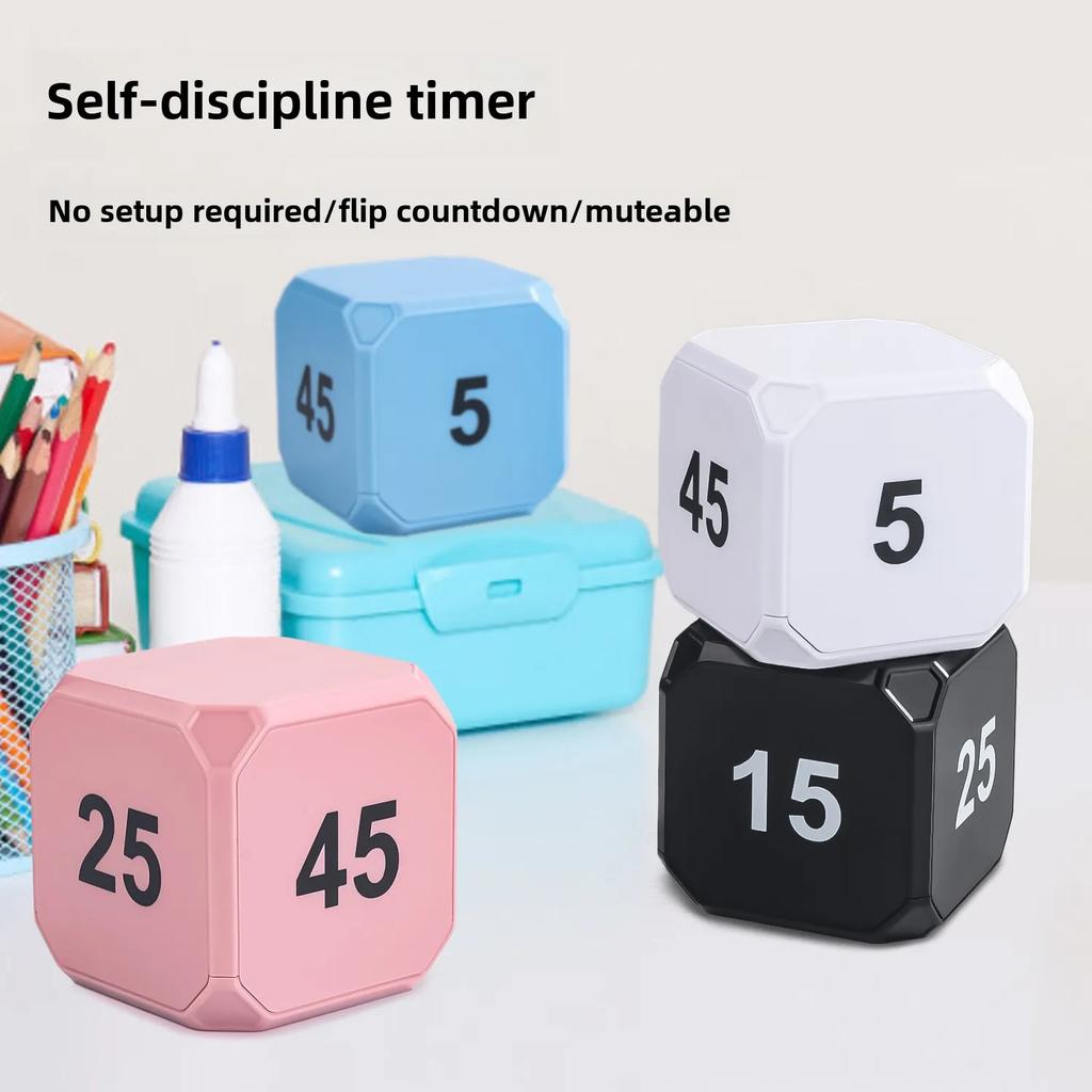 5-15-25-45 Minutes Cube Timers Gravity Sensor Flipping Preset Time Countdown Cooking Study Mini Digital Timer Hourglasses
