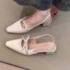 Summer Cover Toe Women Sandals Casual Butterfly-knot Shoes Ladies Elegant Dress Thick Heel Sandalias
