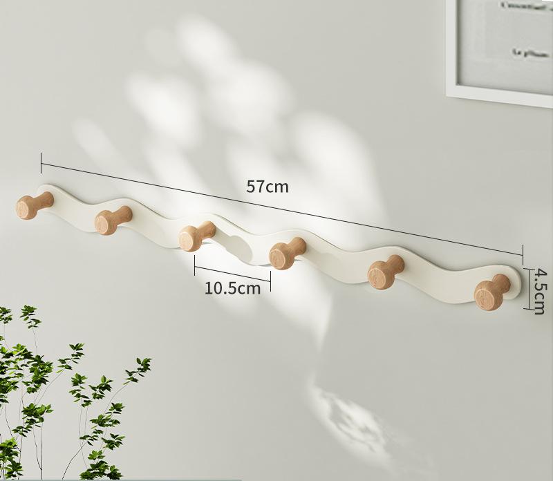 Cârlig Creativ Ondulat Cârlig Rând Fără Găuri Umeraș de Lemn INS Simplu Multifuncțional Pridvor Baie Cârlig pentru Haine