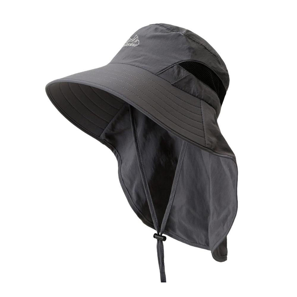 

Fashion Anti UV Shawl Fisherman Hat Wide Brim Adjustable Tea Picking Hat Breathable Quick Dry Sun Visor Cap Summer Sun Hat сірий