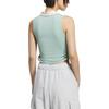 adidas Originals SS25 Polo Padded Tank Top Fashion Comfortable Short Collar Vest Women Tops KE3894