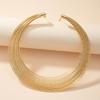Europäische und Amerikanische Mode Persönlichkeit Gold Mehrschichtige Linie Spule Retro Damen Halsband Vielseitig Strand Resort Stil