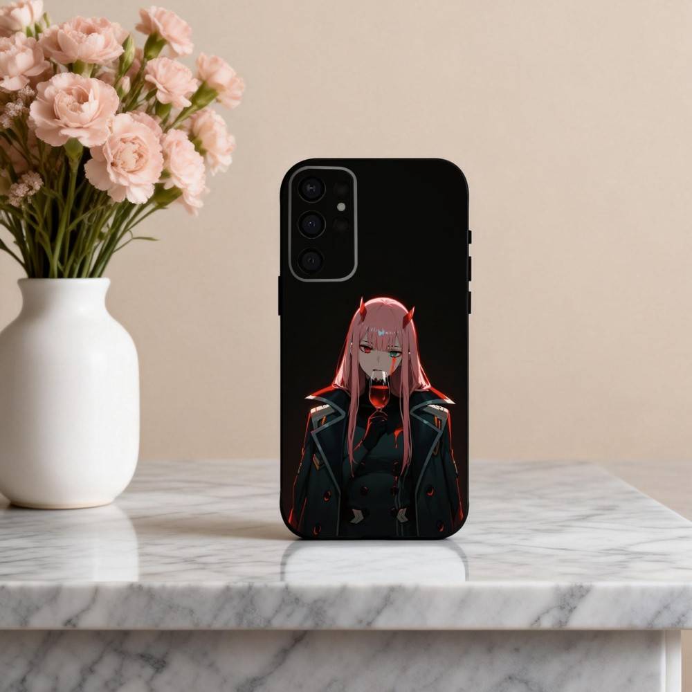 D-Darling in The F-Franxx Z-Zero Two Phone Case For Samsung S25,24,23,22,30,21,10,9,Ultra,Plus,Lite,FE,4,5 G Soft Black Case
