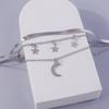 New Silver Color Anklets for Women Girls Multiple Layers Moon Star Ankle Bracelet Chain Foot Jewelry Gift