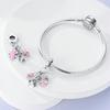 Charms Plata Eiffel Tower Champagne Flower Pendants Fit Original Bracelets Charms For Women Jewelry Diy Making Gifts