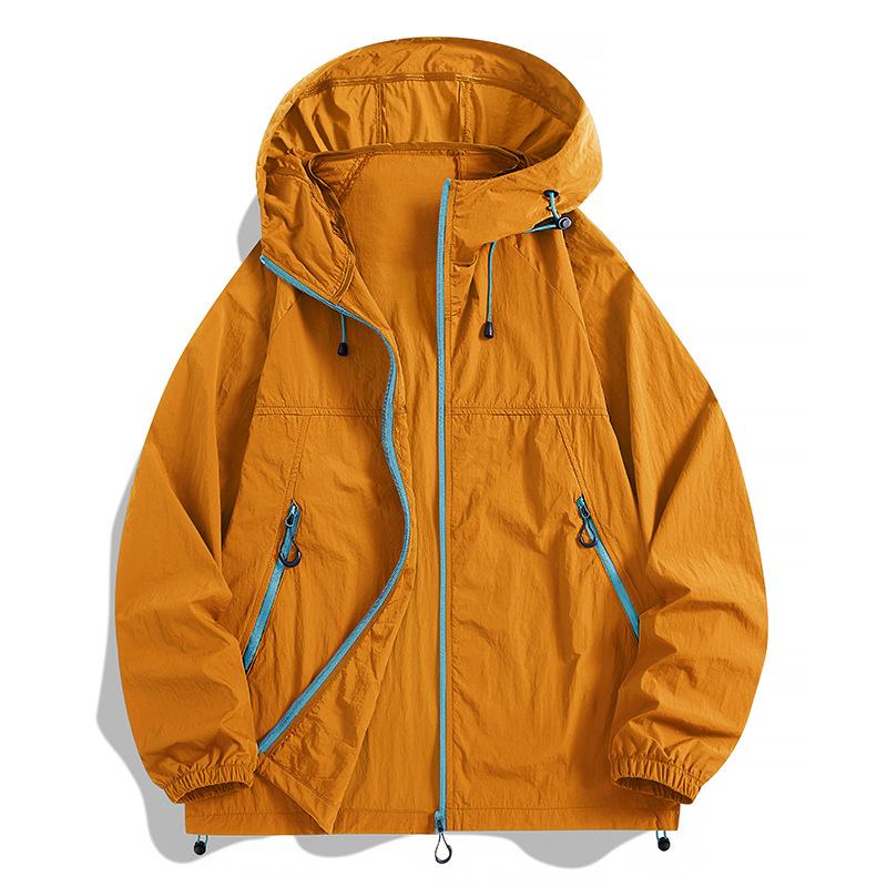 Sunscreen clothing Men's summer hooded sunscreen clothing Sports jacket Breathable outdoor jacket Summer fishing sunscreen clothing