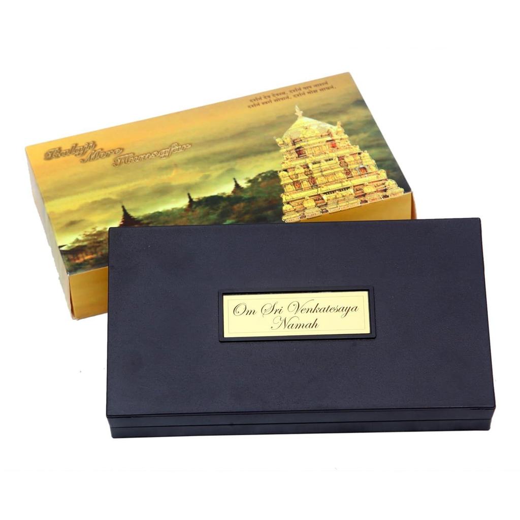 anciently Tirupati Balaji Pocket Temple | Balaji Pocket Temple Box with Charan Paduka Rectangle Shaped