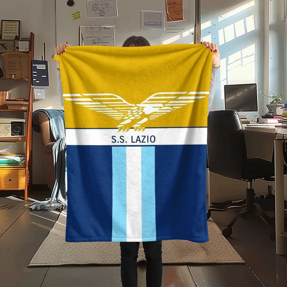 1PC Lazio Print Flannel Blanket, High Quality Comfortable for All Seasons, Home Decor, Warmth and Comfort, Perfect for Christmas Gifts