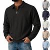 Men's Casual Half Zip Hoodie with Patchwork