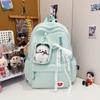 School Bag Two-Dimensional Baby Bag Transparent Bar Pain Bag Cute Large-Capacity Backpack Dopamine Color Matching School Bag