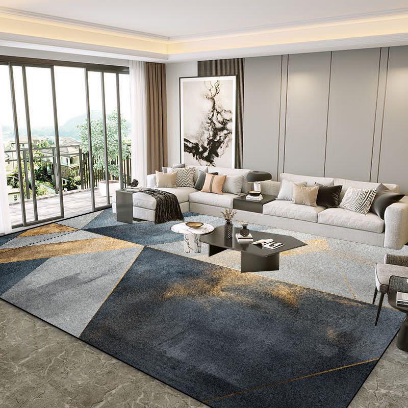 Nordic Fashion Geometric Rugs for Living Room Light Luxury Large Area Decoration Sofa Area Carpet Cloakroom Bedroom Non-slip Mat