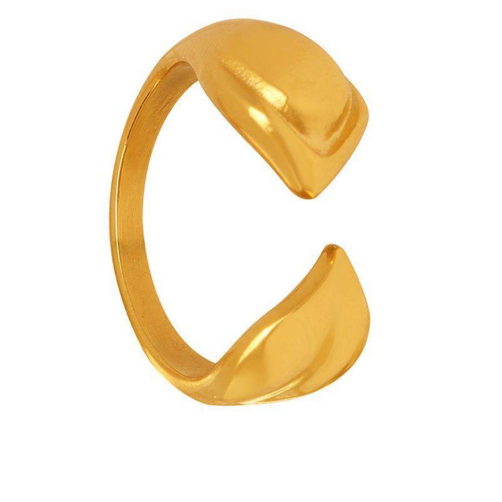 Waterproof Stainless Steel Ring for Women Non-fading Heart Ring Stylish Metal Rings Simple New Jewelry