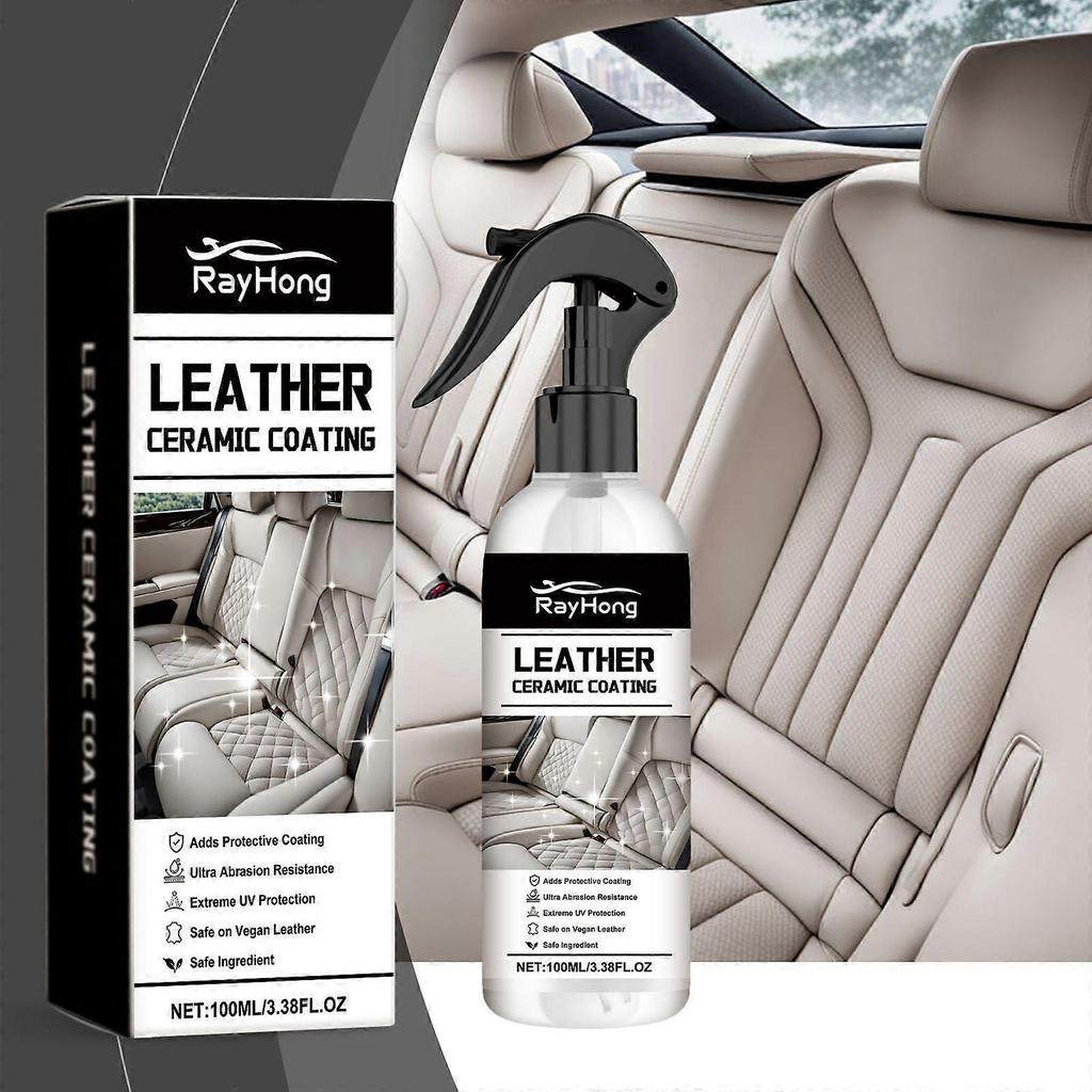 Car Leather Ceramic Coating Spray Leather Renovation Decontamination Brightening Maintenance Cleaning Polishing Spray 100ml