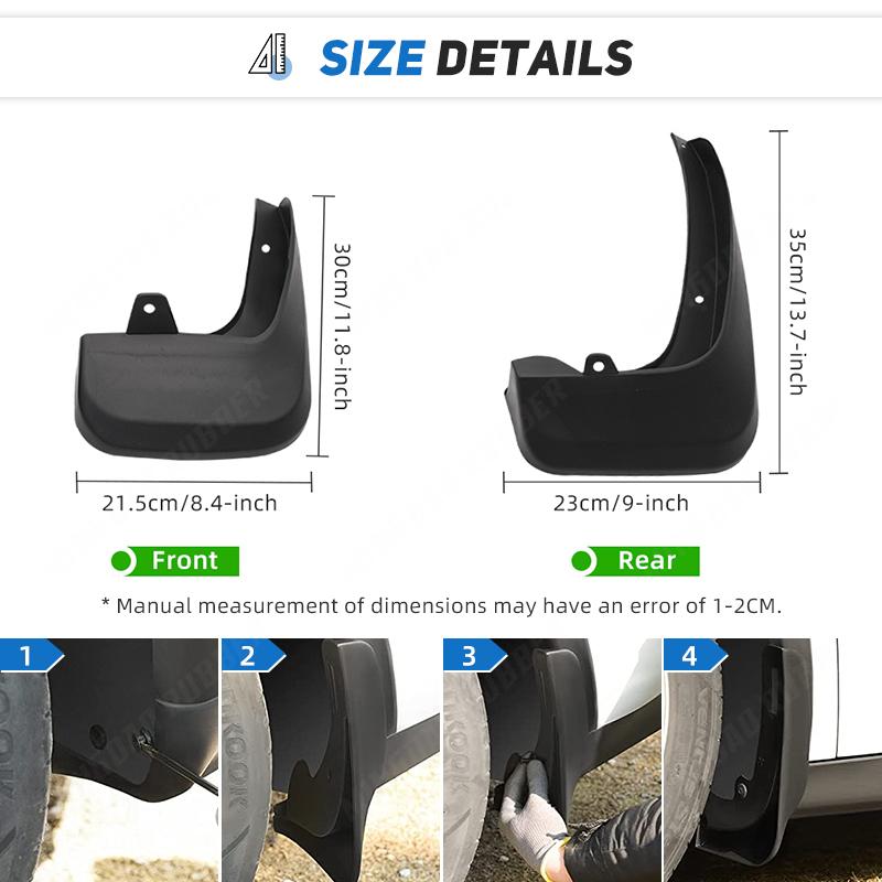 Schmutzfänger, 4 Stück/Set, passend für 2010–2015 Hyundai IX35, Schmutzfänger, Spritzschutz, Kotflügel, Kotflügel-Set, Zubehör