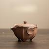 160ML Old Rock Mud Rough Pottery Lotus Shape Tea Pot Retro Teapot Tea Kettle Tea Ceremony Tea Making Single Pot Tea Ceremony