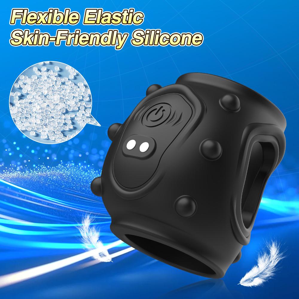 Cock Ring Vibrator Penis Extender Sex Toy For Couple Penis Sleeve Massager For Men Delayed Ejaculation Stimulator Penis Enlarger