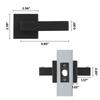 SucceBuy Passage Door Handle 1 Pack  Door Lever Left Right Handing Rotation To OpenInterior To Hallways Closet Meeting Space