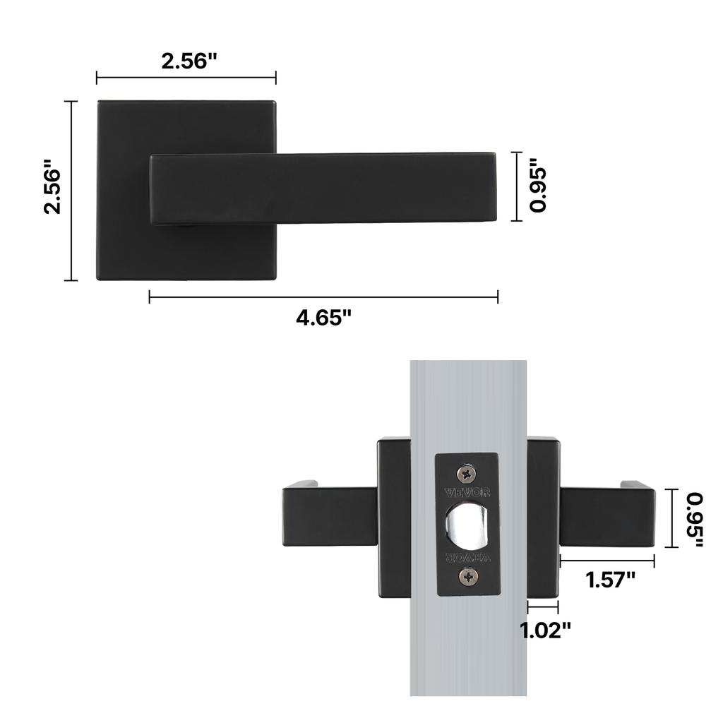 SucceBuy Passage Door Handle 1 Pack Door Lever Left Right Handing Rotation To OpenInterior To Hallways Closet Meeting Space