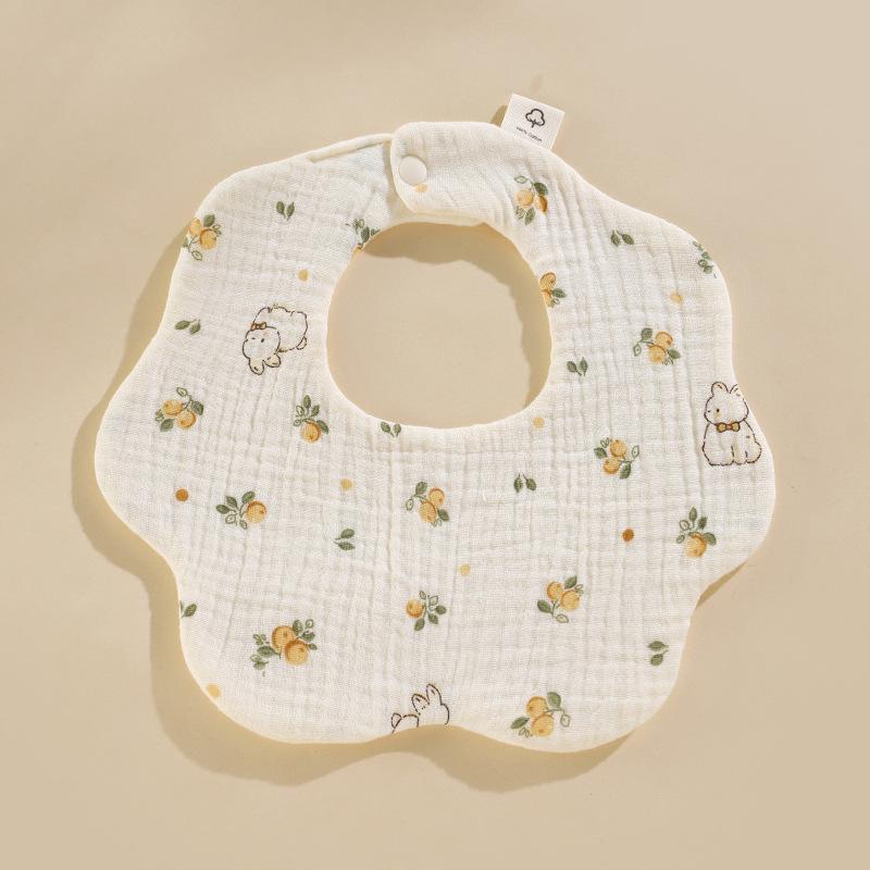 Soft Six-Layer Pure Cotton Baby Bib - Gauze Newborn Saliva Towel