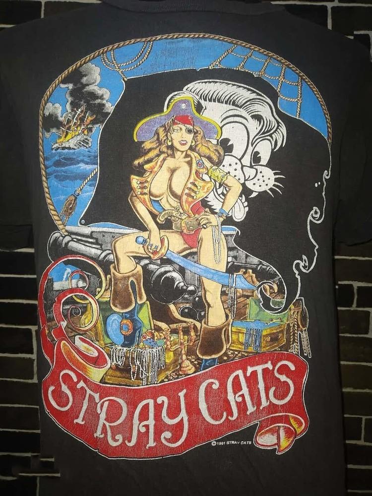 Stray Cats Tour Tokyo Rock T- Shirt Short Sleeve Cotton All Size S to 5XL CB185 Unisex T-Shirt