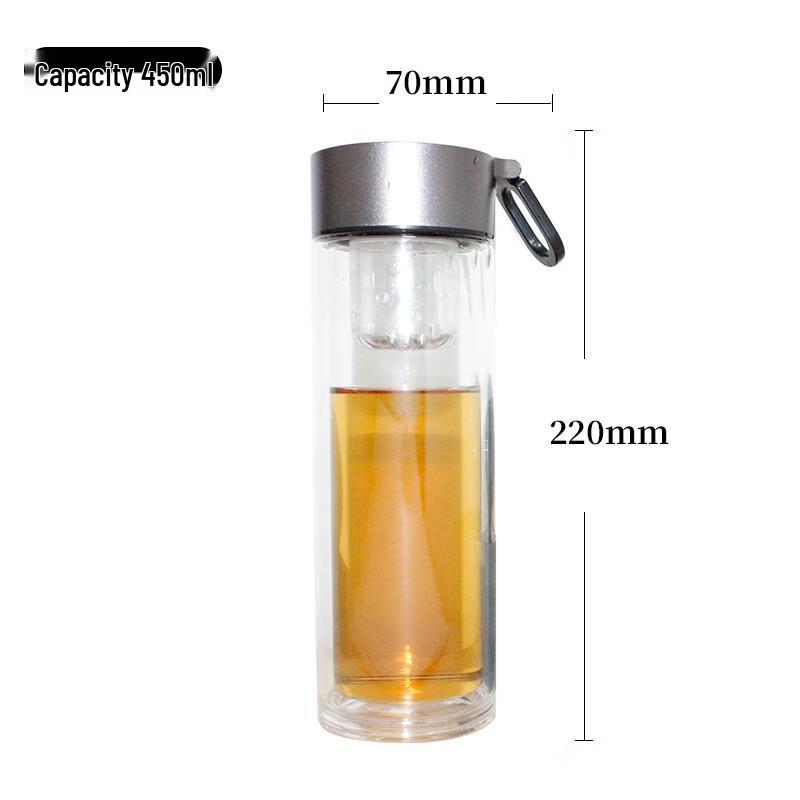 

OLOEY Men s Magnetic Infuser Double Wall Glass Tea Cup