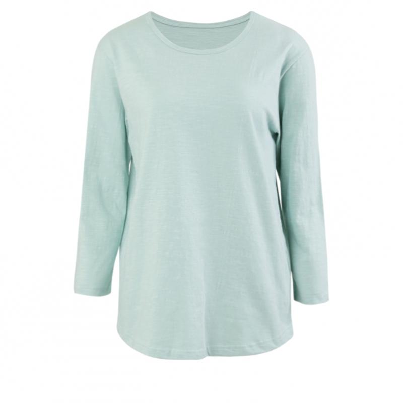 Shop Women S baSic Round Slab Cotton 3 4 Sleeve Tee Dai wSh 1003 Black