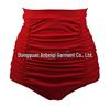 Women's European & American High Elastic Pleated Swimming Trunks - Conservative High Waist Triangle Style