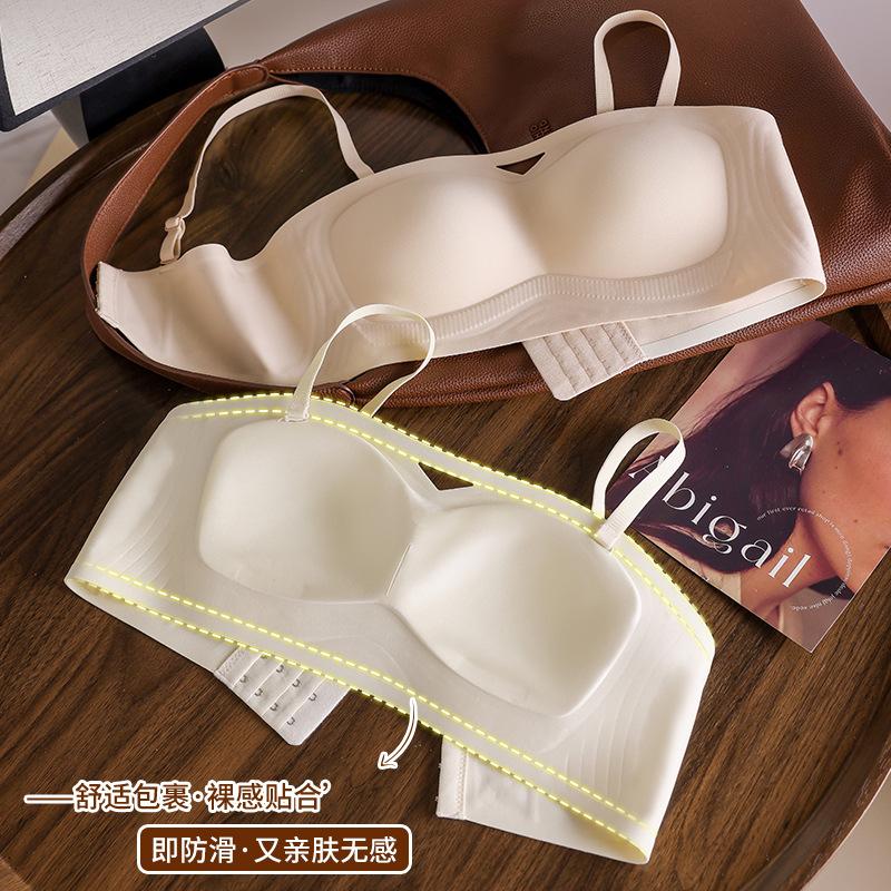 Strapless Women's Non-slip Summer Thin Anti-light Tube Top Without Steel Ring and Seamless Bra Cover-1