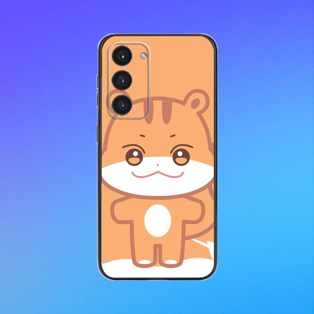 Cute A-ANITEEZ Phone Case For Samsung A73,A72,A71,A70,A53,A52,A51 Black Soft Case
