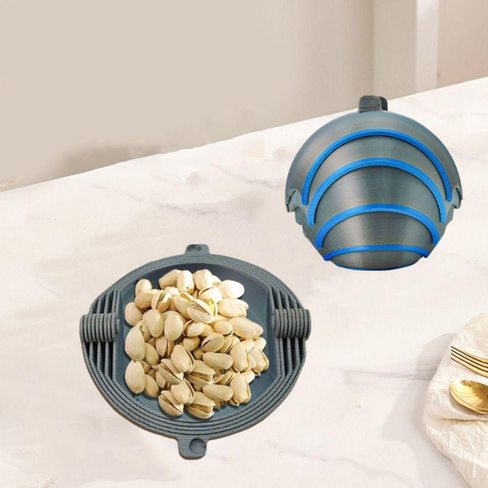 Пластиковый ящик для хранения мелочей с откидной крышкой, складной ящик для хранения, забавный сферический органайзер для закусок, настольный