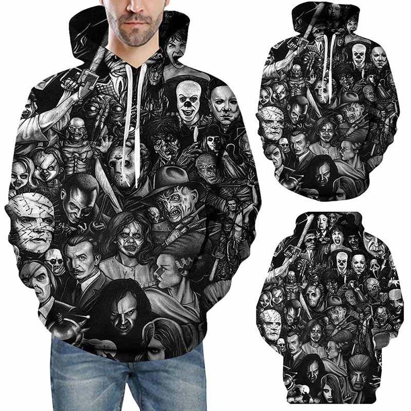 Print 3d Men Womens Hoodie Sweater Sweatshirt Jacket Coat Pullover Skull Top