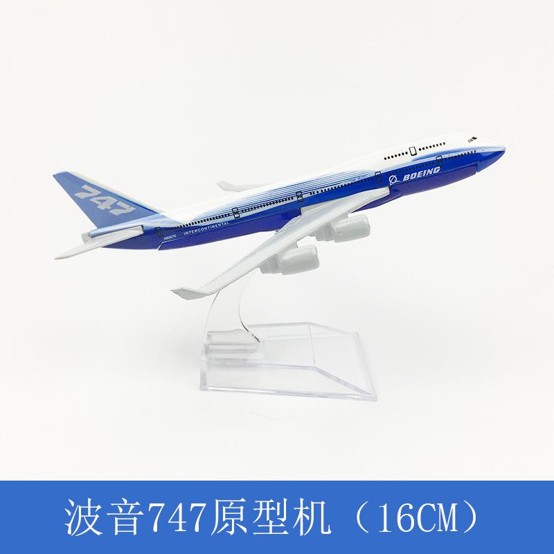 Aviation 747 Aircraft Model B747 Prototype Airlines Alloy 16cm 1/400 Scale Office Desktop Airplane Model Building Kits Aeroplane