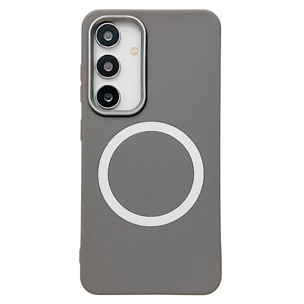 For Samsung Galaxy S25/S24 Phone Cases Leather Texture TPU Back Cover Support Wireless Charging