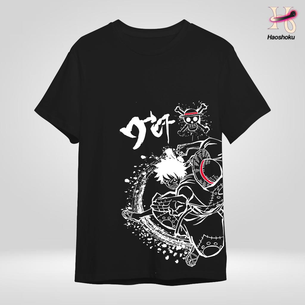 Animation Unisex Pure Cotton Loose T-shirt Luffy 2025 Summer New Retro Fashion Men's and Women's Streetwear