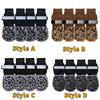 4pcs/set Anti-Scratch Anti-Slip Dog Socks Waterproof Dog Boots Dog Shoes  Prevent Licking Paws