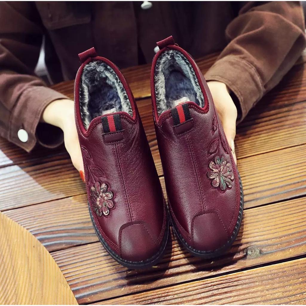 New Winter Design Warm Boots Comfort Casual Furry Keep Warm Fur Leather Sneakers for Women Winter Plush Ankle Boots