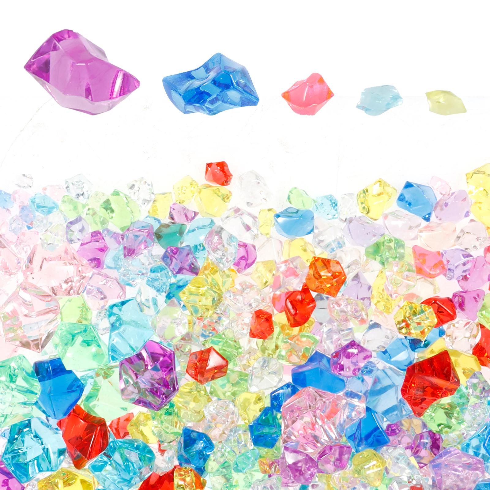 1330 шт. Акриловые Хрустальные Драгоценные Камни Дробленый Лед Камни Аквариум Цветные Камни Детская Игрушка Сокровище Аквариум Ваза Ландшафтный Декор
