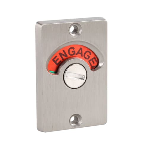 Stainless Steel Toilet Lock with Display, for Sliding Doors, Easy Installation, Silver