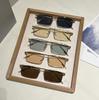 Metal Frame Sunglasses Ultra-Light Driving Shades Retro Narrow Rectangle Sunglasses Skin-Friendly Vintage Sunglasses For Driving