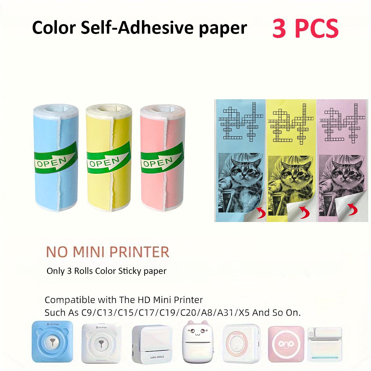 

Міні-принтер кольорова наклейка термопапір наклейка паперу фотопапір для PeriPage PAPERANG Poooli 57 мм ширина фотопринтера синій впс колір