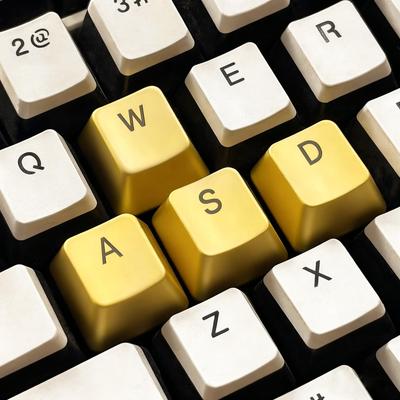 Personalized Zinc-Aluminum Alloy Metal Keycaps for Mechanical Keyboards - WASD & Other Characters