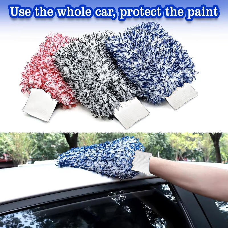 Car Cleaning Gloves Soft Microfiber Wash High Density Scratch Free Gloves Car Wash Car Accessories Accesorios Para Vehículos