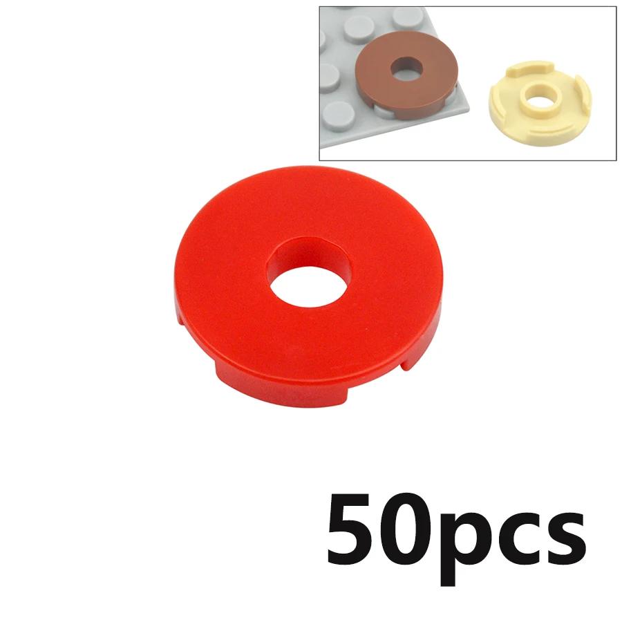 50Pcs 15535 MOC Bricks Round Smooth 2x2 Ceramic Tile Brick With Hole Building BlockAssembles Particles Educational DIY Kid Toys