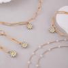 Jewelry Fresh and Sweet Oil Dripping Daisies Jewelry Set Imitation Pearl Hollow Necklace Bracelet Earrings
