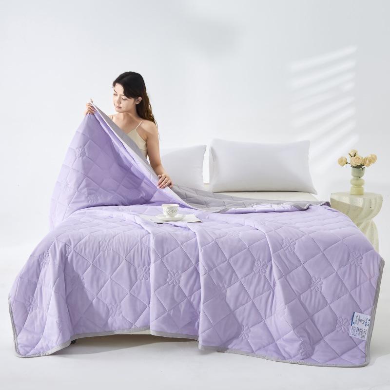 Class A summer cool quilt cold silk single double air conditioner quilt solid color cold summer quilt