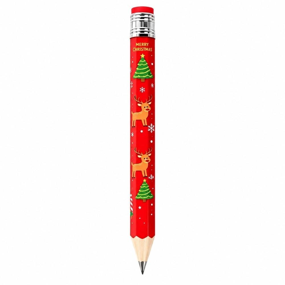 Wooden Big Pencil Christmas Pattern Christmas Giant Pencil Oversized Wooden Pencil  Photo Prop