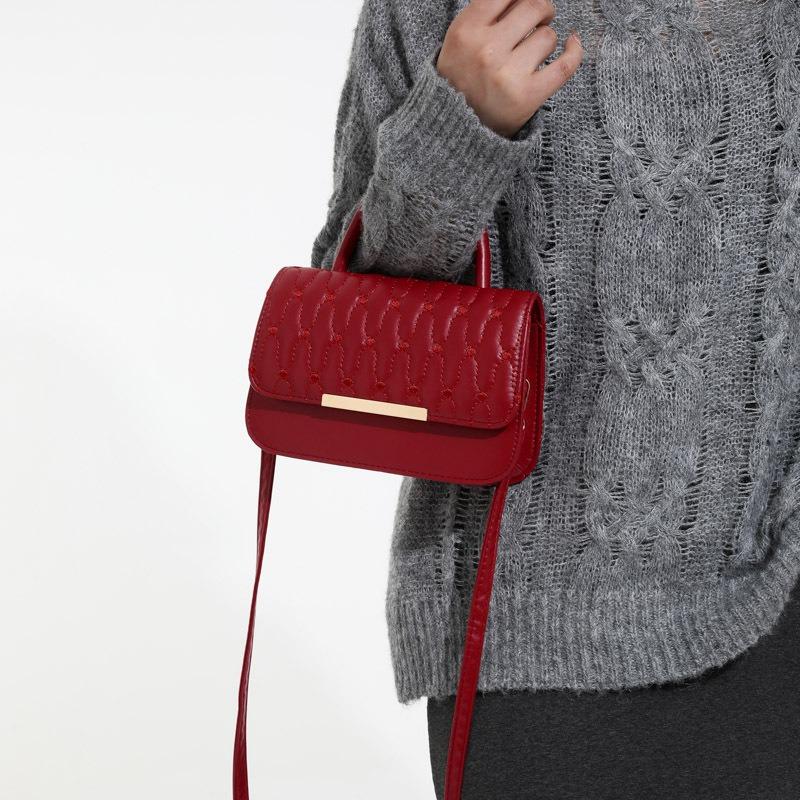 Fashion charm pu versatile bag women's new rhombus plaid handbag dinner party arm shoulder messenger bag