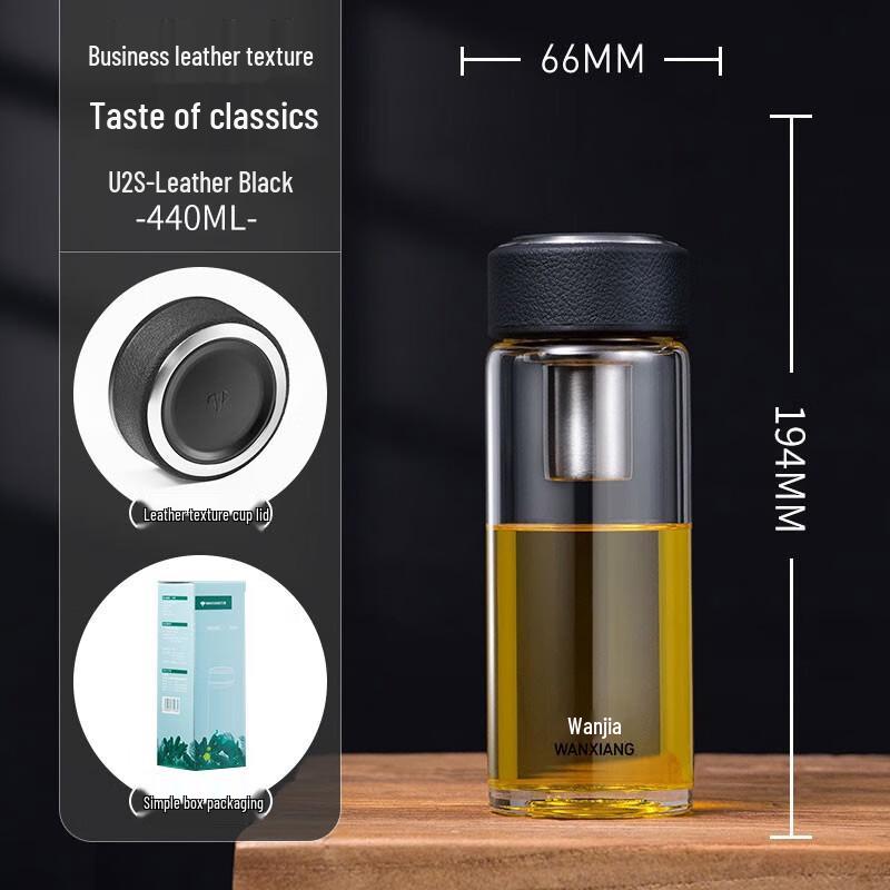 Universal Portable Single-Layer Borosilicate Glass Bottle